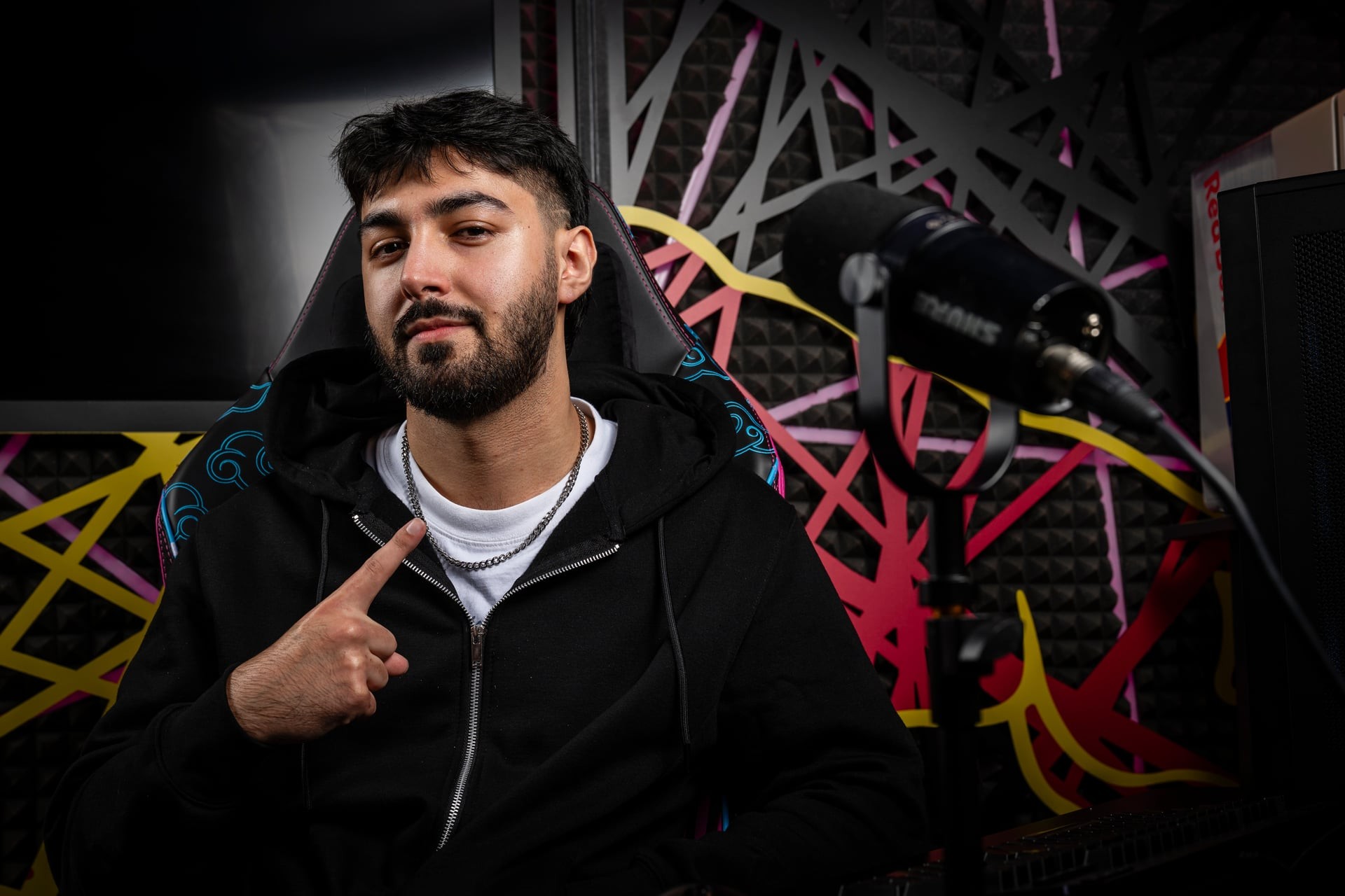 Isot111 in his streaming studio